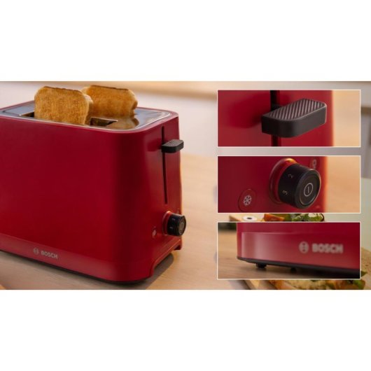 Tostadora Bosch TAT3M124 2 rebanadas 950 W Rouge