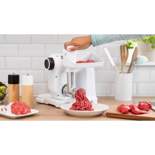 Picadora de carne Bosch MUZS2FWW acero satinado blanco para robot de cocina