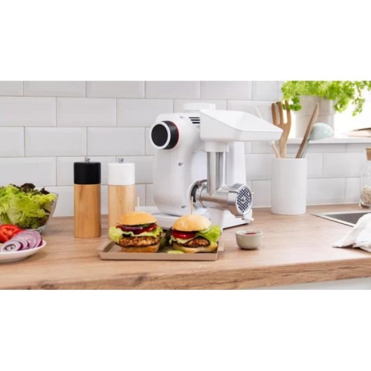 Picadora de carne Bosch MUZS2FWW acero satinado blanco para robot de cocina