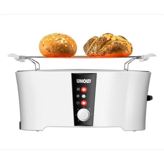 Tostadora Unold Design Dual 4 rebanadas 1350 W Negro/Blanco