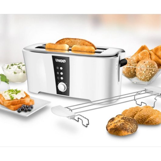 Tostadora Unold Design Dual 4 rebanadas 1350 W Negro/Blanco
