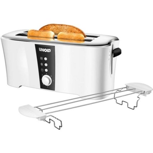 Tostadora Unold Design Dual 4 rebanadas 1350 W Negro/Blanco