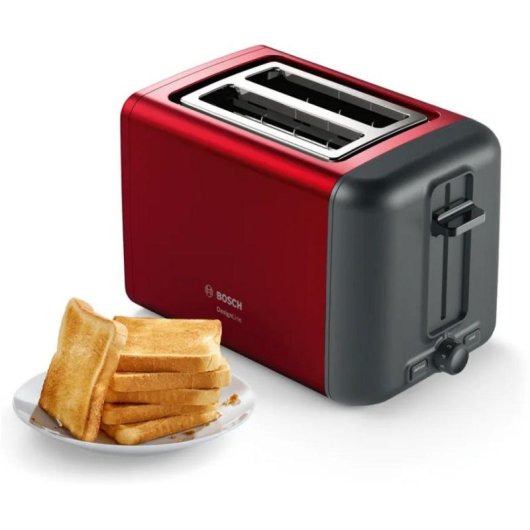 Tostadora Bosch TAT3P424DE 2 rebanadas 970 W Negro/Rojo