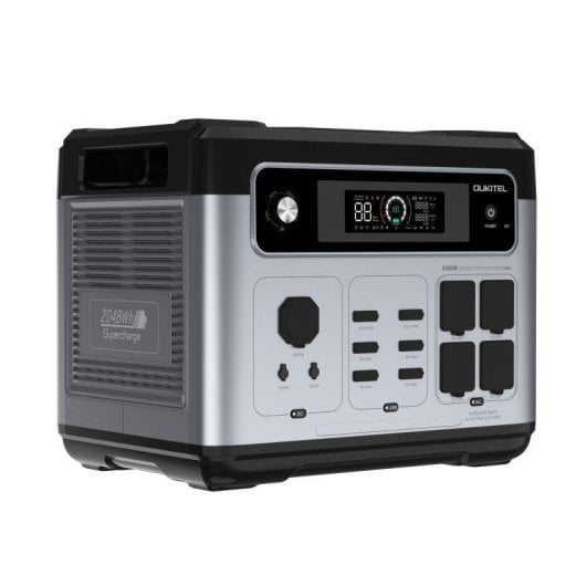 Station d’énergie Oukitel P2400e 2048Wh 6 ports AC/DC/USB Batterie LiFePO4 Charge rapide Mode UPS