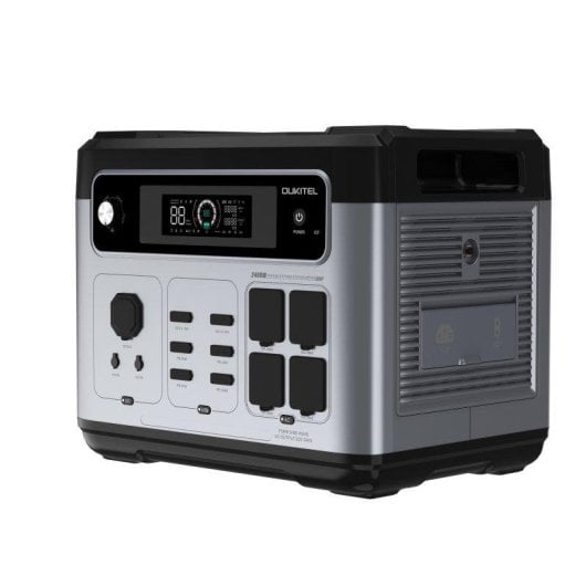 Station d’énergie Oukitel P2400e 2048Wh 6 ports AC/DC/USB Batterie LiFePO4 Charge rapide Mode UPS