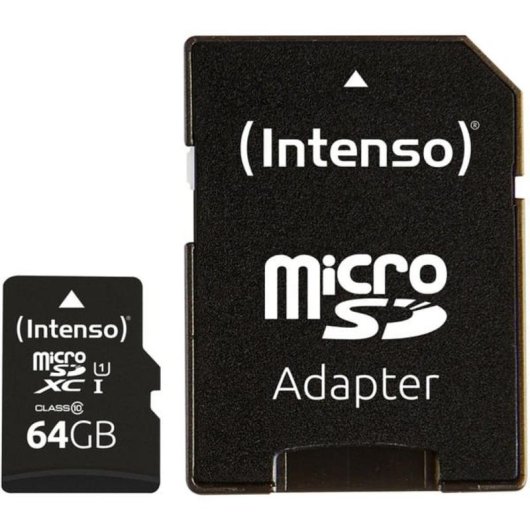 Tarjeta de memoria Intenso 3424490 64 GB MicroSD UHS-I Clase 10 U1 resistente