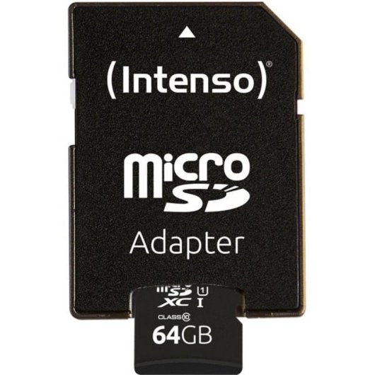 Tarjeta de memoria Intenso 3424490 64 GB MicroSD UHS-I Clase 10 U1 resistente