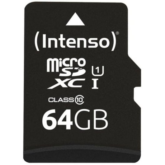 Tarjeta de memoria Intenso 3424490 64 GB MicroSD UHS-I Clase 10 U1 resistente