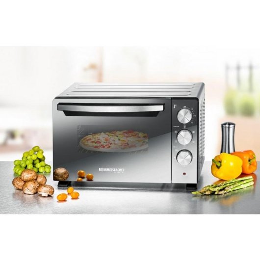 Minibackofen Rommelsbacher BGS 1400 22L 43cm Grill Schwarz Silber