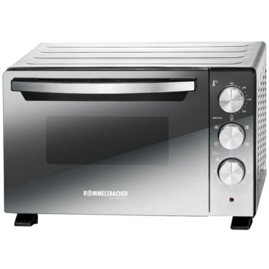 Minibackofen Rommelsbacher BGS 1400 22L 43cm Grill Schwarz Silber