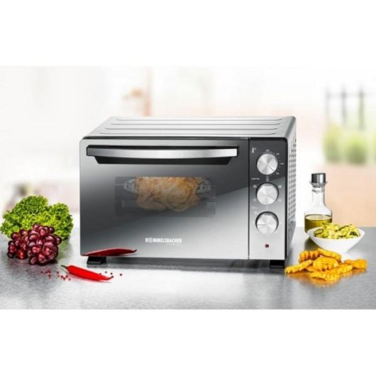 Minibackofen Rommelsbacher BGS 1400 22L 43cm Grill Schwarz Silber
