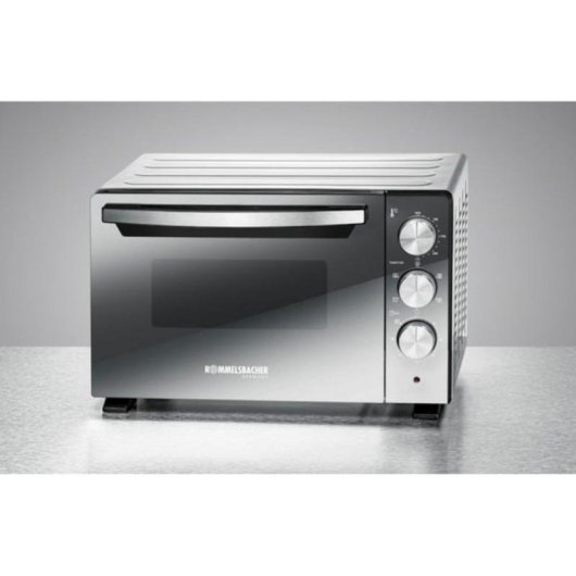 Minibackofen Rommelsbacher BGS 1400 22L 43cm Grill Schwarz Silber