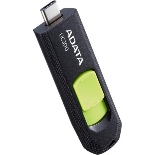 Clé USB ADATA UC300 128 Go USB Type-C 3.2 Gen 1 coulissante noire verte