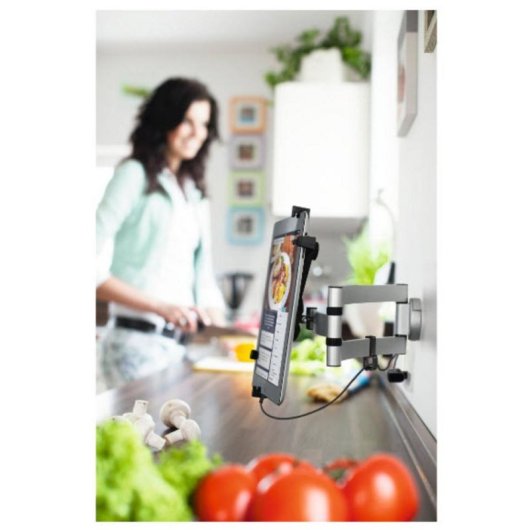 Wandhalterung für Tablet Hama 00125121 Aluminium Schwarz/Silber 7-11 Zoll