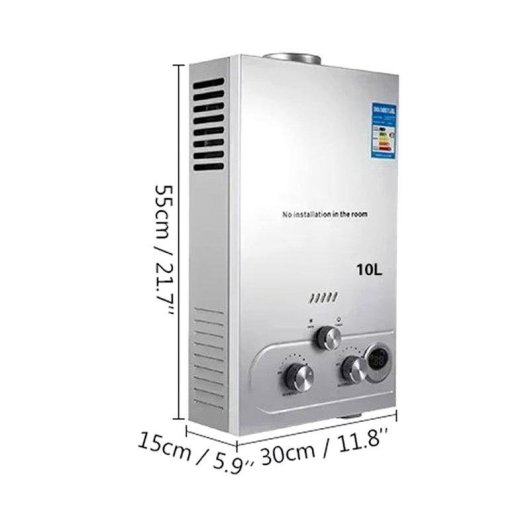 Scaldabagno istantaneo Generico 10L 20kW montaggio parete display LED