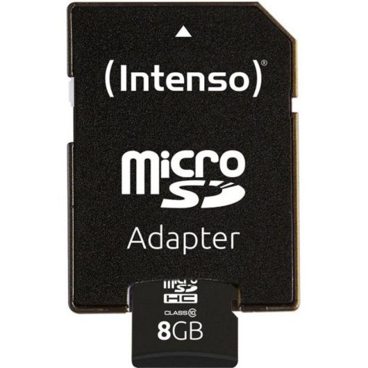 Scheda di memoria Intenso 8GB MicroSDHC Classe 10 resistente nera