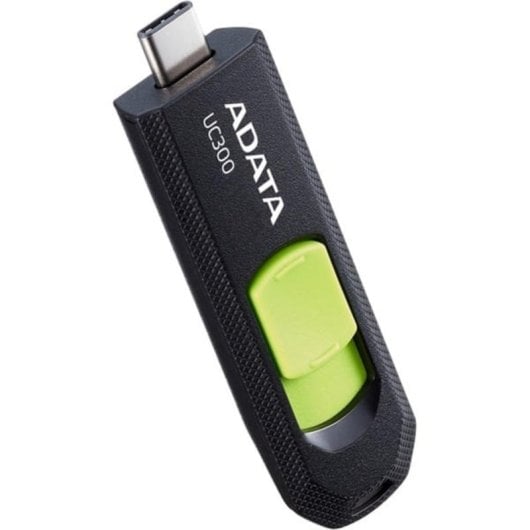 Clé USB ADATA UC300 64 Go USB-C 3.2 Gen 1 Glissante Noir Vert