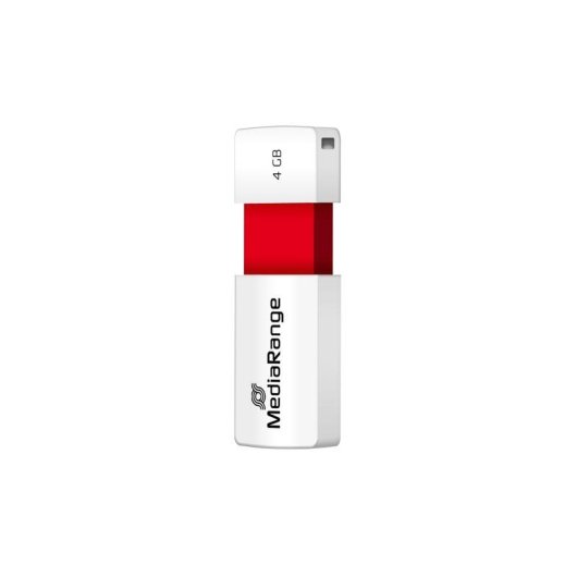 Chiavetta USB MediaRange MR970 4 GB Scorrevole Rosso Bianco USB 2.0