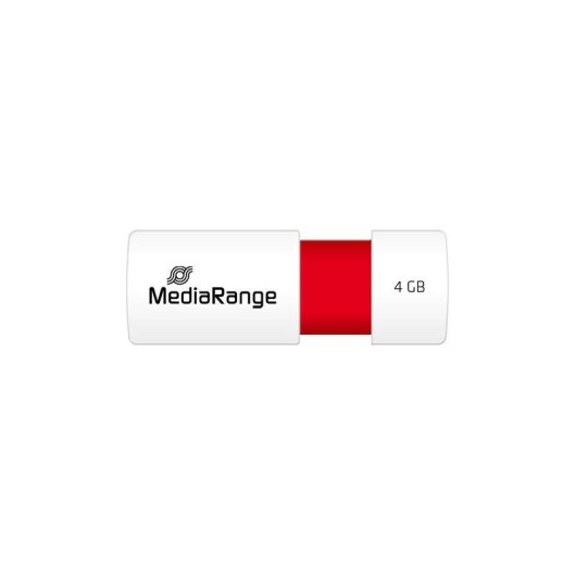 Chiavetta USB MediaRange MR970 4 GB Scorrevole Rosso Bianco USB 2.0