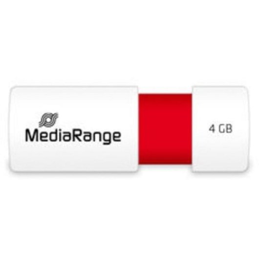 Chiavetta USB MediaRange MR970 4 GB Scorrevole Rosso Bianco USB 2.0