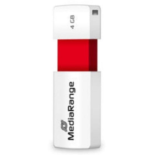 Chiavetta USB MediaRange MR970 4 GB Scorrevole Rosso Bianco USB 2.0