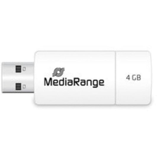 Chiavetta USB MediaRange MR970 4 GB Scorrevole Rosso Bianco USB 2.0