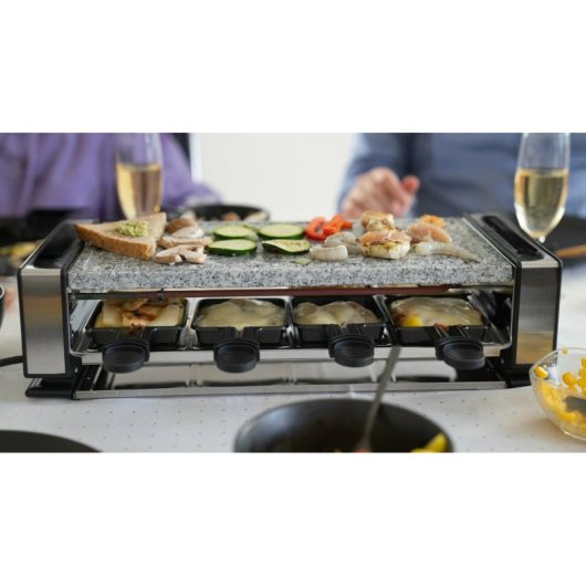 Parrilla intérieure Unold 48760 Raclette 8 personnes 1200 W Noir/Acier inoxydable
