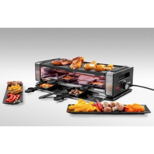 Parrilla intérieure Unold 48760 Raclette 8 personnes 1200 W Noir/Acier inoxydable
