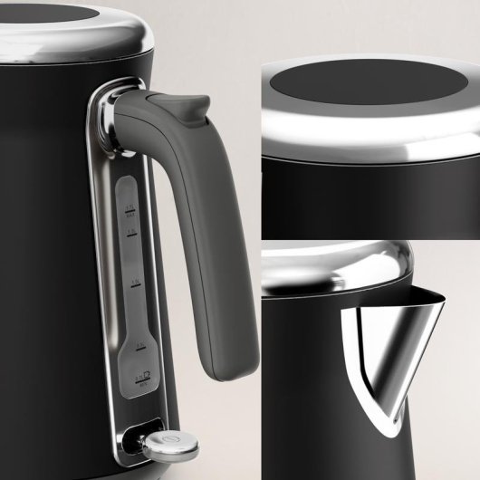 Bollitore elettrico Tefal Collection KI6668E0 1,7 L 2400 W Nero Acciaio inossidabile