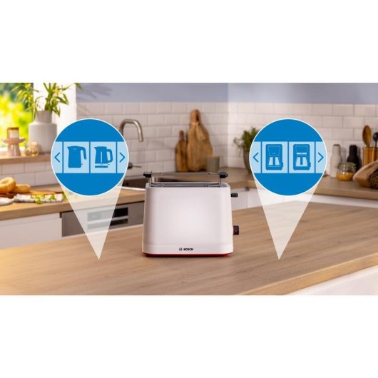 Tostadora Bosch TAT3M121 4 rebanadas 950 W Blanc