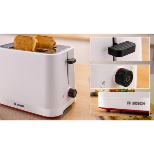Tostadora Bosch TAT3M121 4 rebanadas 950 W Blanc