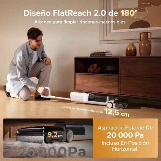 Robot Aspirador Roborock F25 Gt Gen 2 con Autolimpieza 20.000 Pa FlatReach 180°