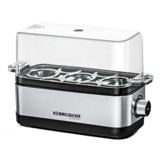 Hervidor d'œufs Rommelsbacher ER 300, 3 œufs, acier inoxydable, 300 W