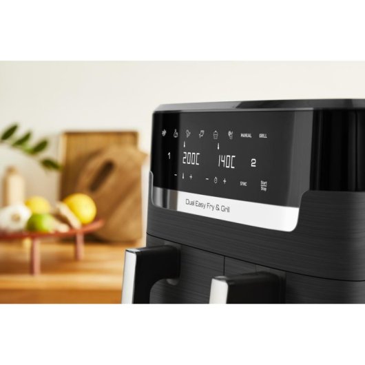 Airfryer Tefal Dual Easy Fry Grill EY905B Dubbele Mand 8,3L 2700W Touchpaneel