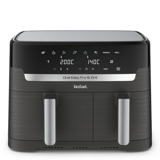 Airfryer Tefal Dual Easy Fry Grill EY905B Dubbele Mand 8,3L 2700W Touchpaneel