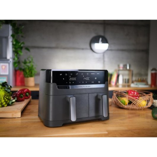Airfryer Tefal Dual Easy Fry Grill EY905B Dubbele Mand 8,3L 2700W Touchpaneel