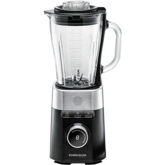 Batidora de vaso Rommelsbacher MX 1260 1200 W Negro Acero inoxidable Transparente