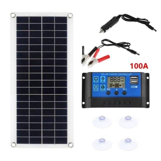 Panel Solar Genérica Flexible 1000W 2 Puertos USB Controlador 100A