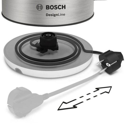 Wasserkocher Bosch TWK4P440 1,7 L 2400 W Schwarz Edelstahl