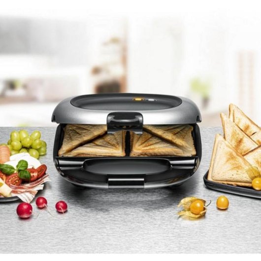 Sandwichera Rommelsbacher ST 1000 Noir/Argent 1000W