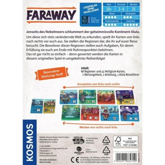 Jeu de cartes KOSMOS Faraway pour 2-6 joueurs
