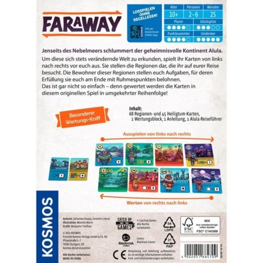 Jeu de cartes KOSMOS Faraway pour 2-6 joueurs