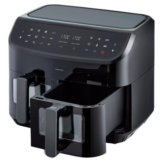 Friteuse sans huile Medion LIFE P20 Double Compartiment Écran Tactile 8,7L 2600W paniers antiadhésifs