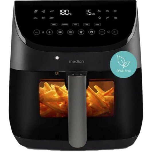 Airfryer Medion MD 13060 6,6L 1700W Écran Tactile 10 Programmes Noir