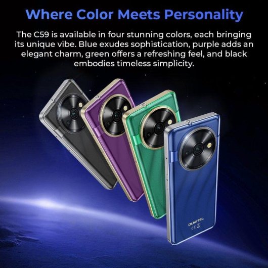 Oukitel C59 4G 4GB 128GB 6.88" Lila