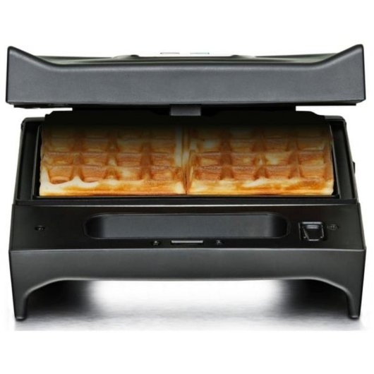 Parrilla eléctrica de contacto Rommelsbacher SWG 700 3 en 1 Negro