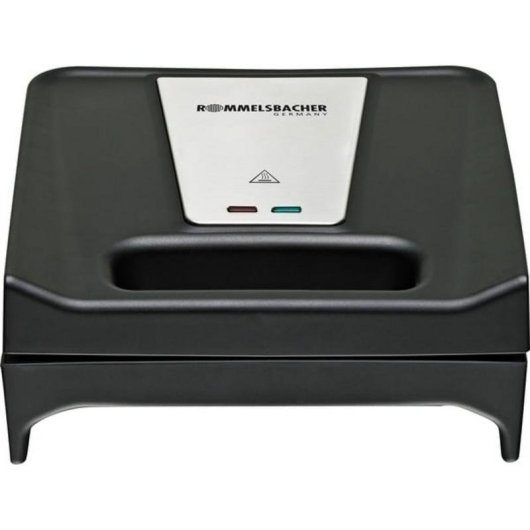 Parrilla eléctrica de contacto Rommelsbacher SWG 700 3 en 1 Negro
