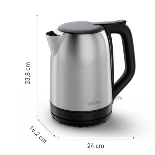 Tetera eléctrica Tefal Subito KO5S0DE0 1,7 L 2400 W Negro Acero inoxidable