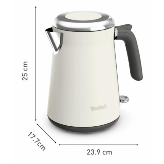 Tetera eléctrica Tefal Collection KI666AE0 1,7 L 2400 W Marfil Acero inoxidable