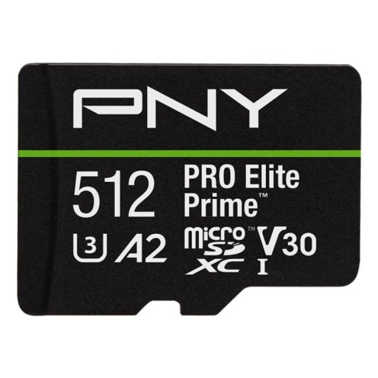 Tarjeta microSD PNY PRO Elite Prime 512 GB Clase 10 UHS-I U3 V30 A2